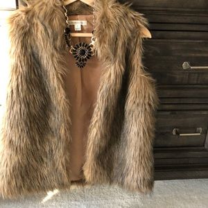 Faux fur vest